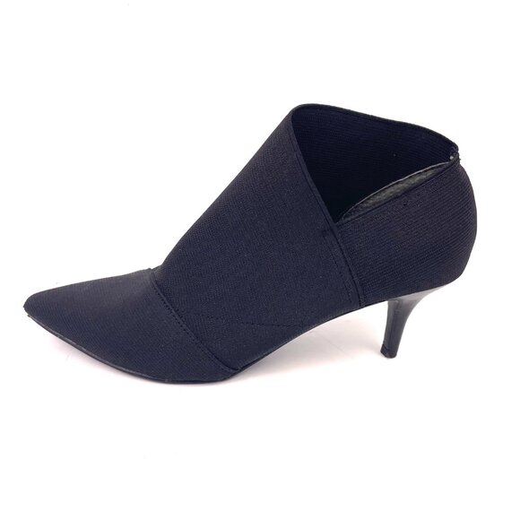 Adrianna Papell Black Pointed Toe Stretch Booties Leather Lining Size 6.5M - Picture 7 of 12